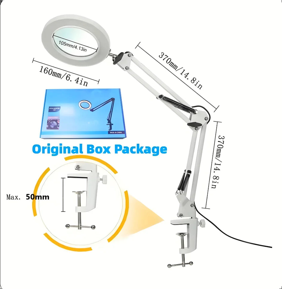 72LED 10X NEW Illuminated Magnifier USB 3 Colors LED Magnifying Glass for Soldering Iron Repair/Table Lamp/Skincare Beauty