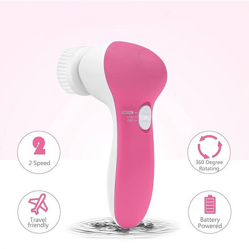Electric Facial Cleansing Brush | Portable, Waterproof, Multifunctiona