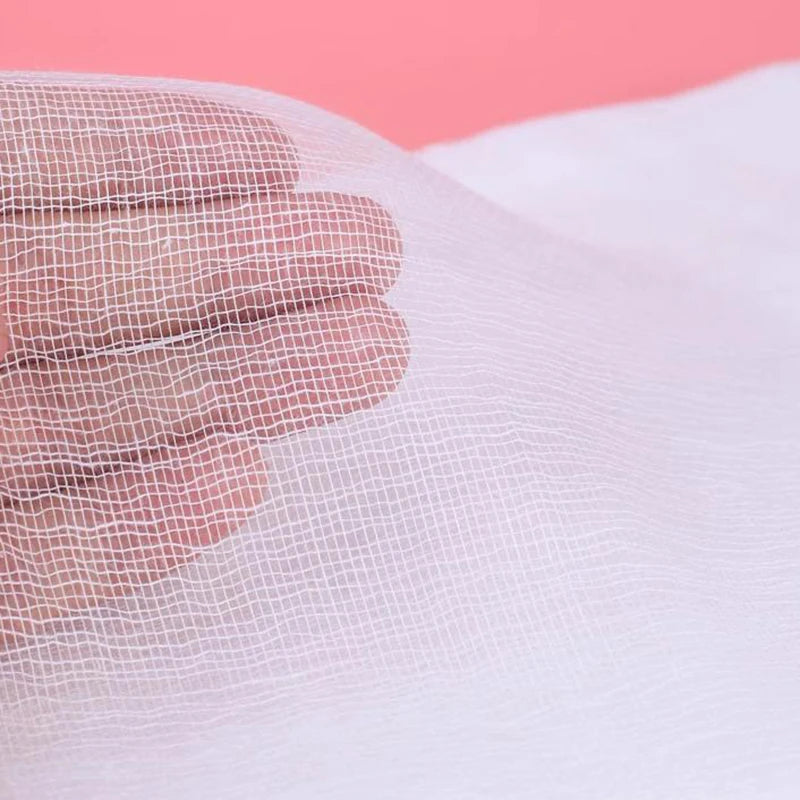 100Pcs Disposable Spa Face Gauze Mask Paper Sheet Beauty Salon Special Gauze Block Pre-Cut Facial Sheet Skin Fiber Paper