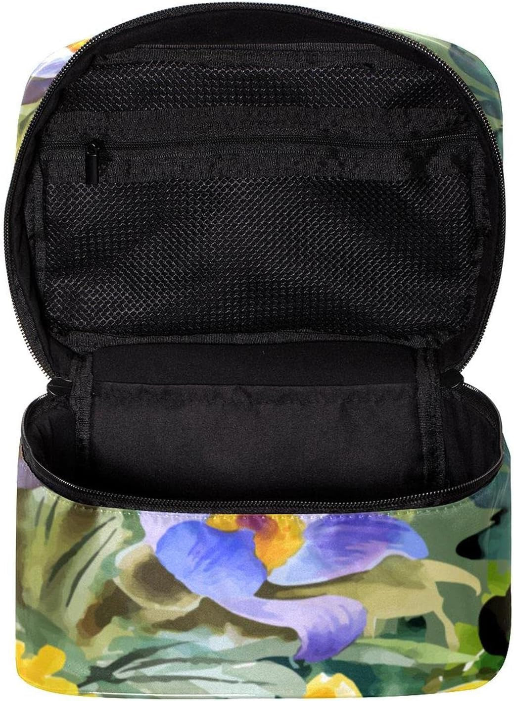 Watercolor Flowers Toiletry Travel Organizer Cosmetic Bag for Women
