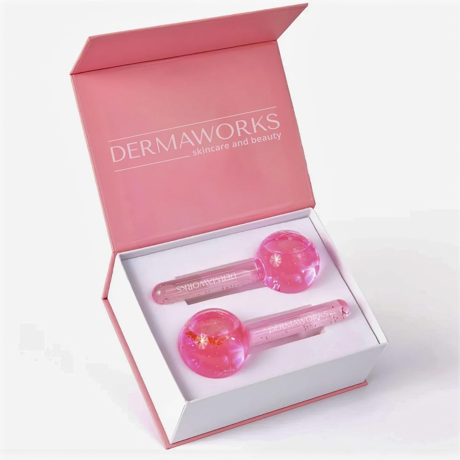 Skincare Gift Set - Ice Globes for Face & Eyes + Hyaluronic Acid Serum - Facial Massagers & Hydrating Serum – Anti-Wrinkle, Reduces Puffiness, Pore Minimizer, Boosts Circulation & Radiance