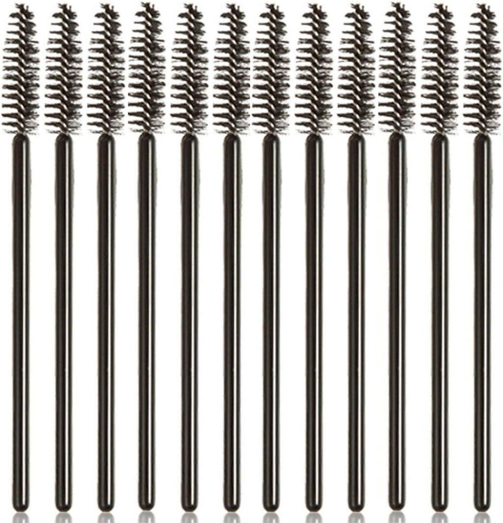 50 PCS Disposable Eyelash Brushes Mascara Wands Eye Lash Eyebrow Applicator Cosmetic Makeup Brush Tool Kits (Black)