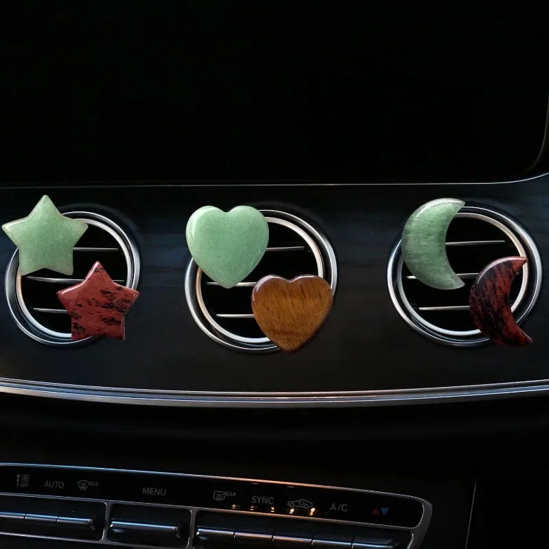 3Pcs/Set Crystal Moon Star Love Car Air Outlet Decoration Clip Auto Interior Air Conditioning Mouth Decor Clips Car Accessories