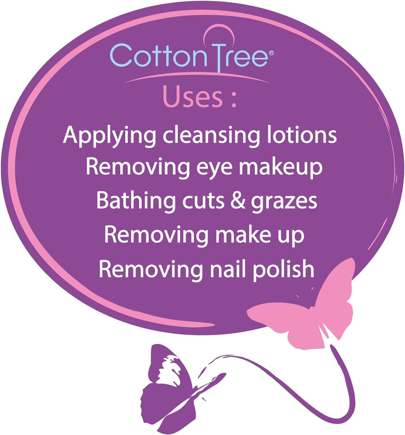 Cotton Wool Pads – 2 Packs of 80 Soft & Gentle Cotton Pads – Ideal for Makeup Removal & Skincare, Size Small