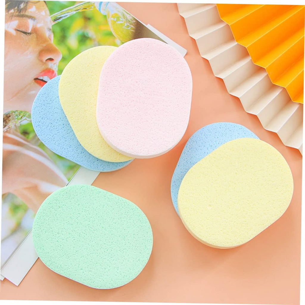 12Pcs Sponge Puff Cleaning Sponge Puff Makeup Powder Breathable Portable Simple and Compact Design Mixed Colour for Face Cleansing Assorted Style