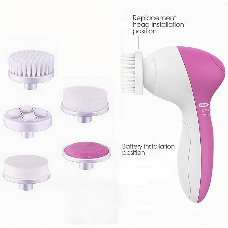 Electric Facial Cleansing Brush | Portable, Waterproof, Multifunctiona