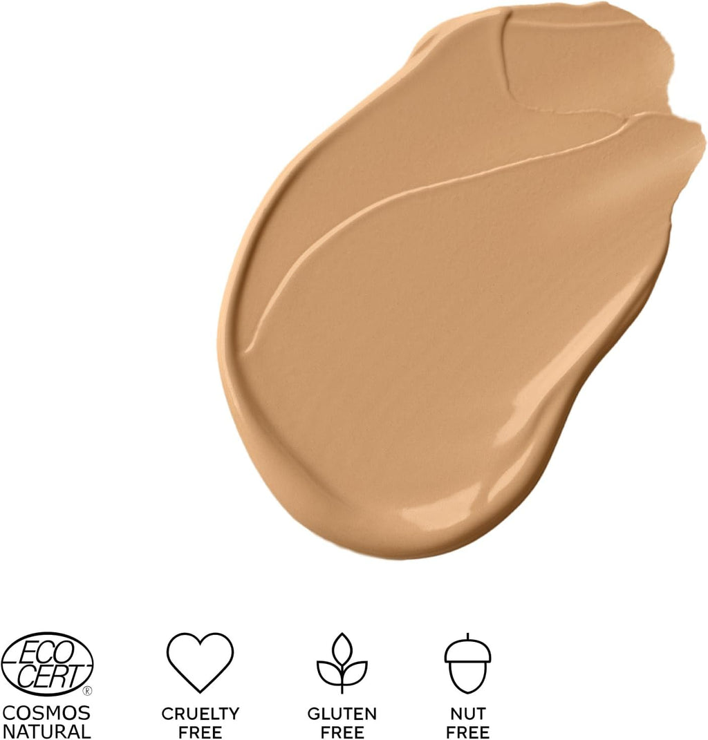Organic Skincare | SKINONYM Semi-Matte Peptide Foundation, #40 Sand, 30Ml – Boosted by Potent Skincare Actives, Seamless Coverage, Adapts to the Skin'S Texture, Dermatologically Tested.