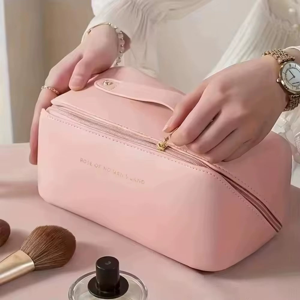 Portable Travel Cosmetics Storage Bag Large-Capacity Makeup Bag Waterproof Beauty and Skincare Beauty Pillow Toiletries Handbag