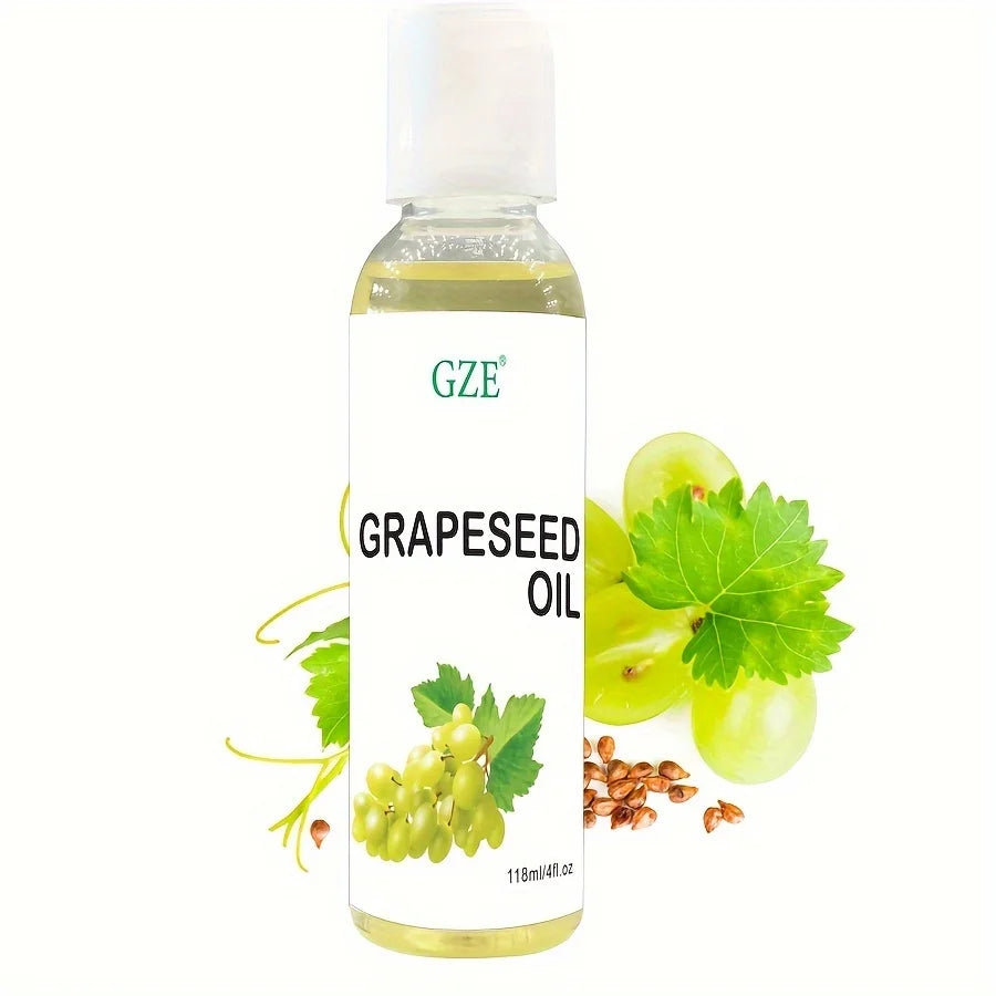 Grapeseed Oil, Skin Care for Sensitive Skin, Light Silky Moisturizer for All Skin Type, Hair Strengthens Vegan Thickening