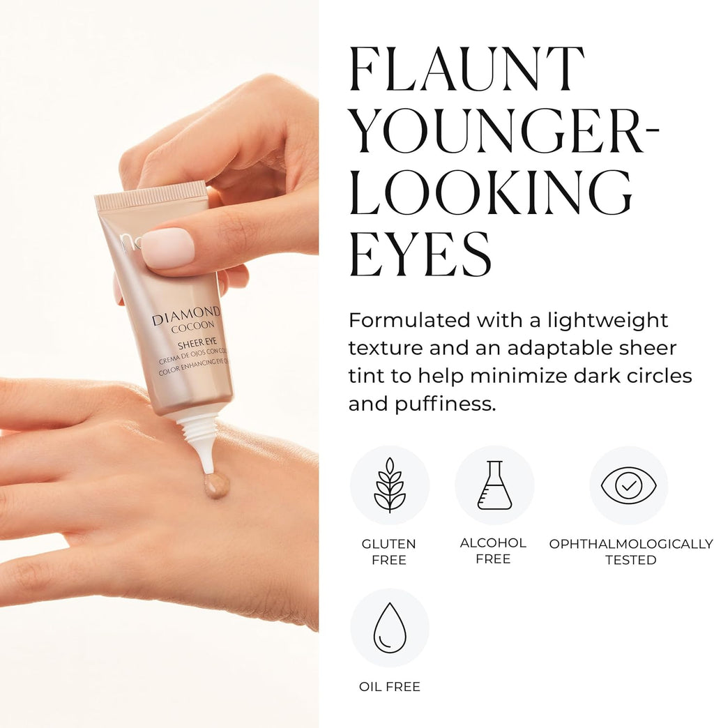 Diamond Cocoon Sheer Eye, Anti-Aging Tinted Eye Cream, Rejuvenates, Hydrates & Conceals, 0.3 Oz