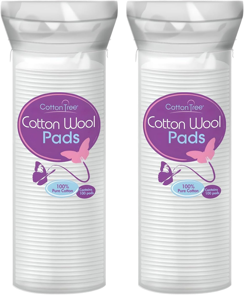 Cotton Wool Pads – 2 Packs of 80 Soft & Gentle Cotton Pads – Ideal for Makeup Removal & Skincare, Size Small