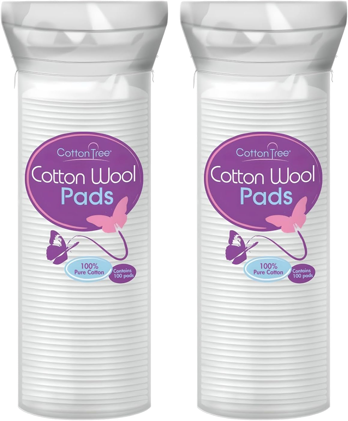 Cotton Wool Pads – 2 Packs of 80 Soft & Gentle Cotton Pads – Ideal for Makeup Removal & Skincare, Size Small