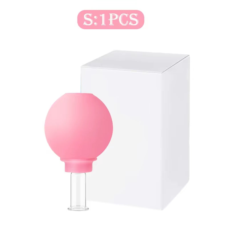 2/3PCS Facial Cupping Cup 1PCS Face Cup Silicone Cupping Massage Vacuum Suction Mug for Body Face Leg Arm Back Shoulder Muscle
