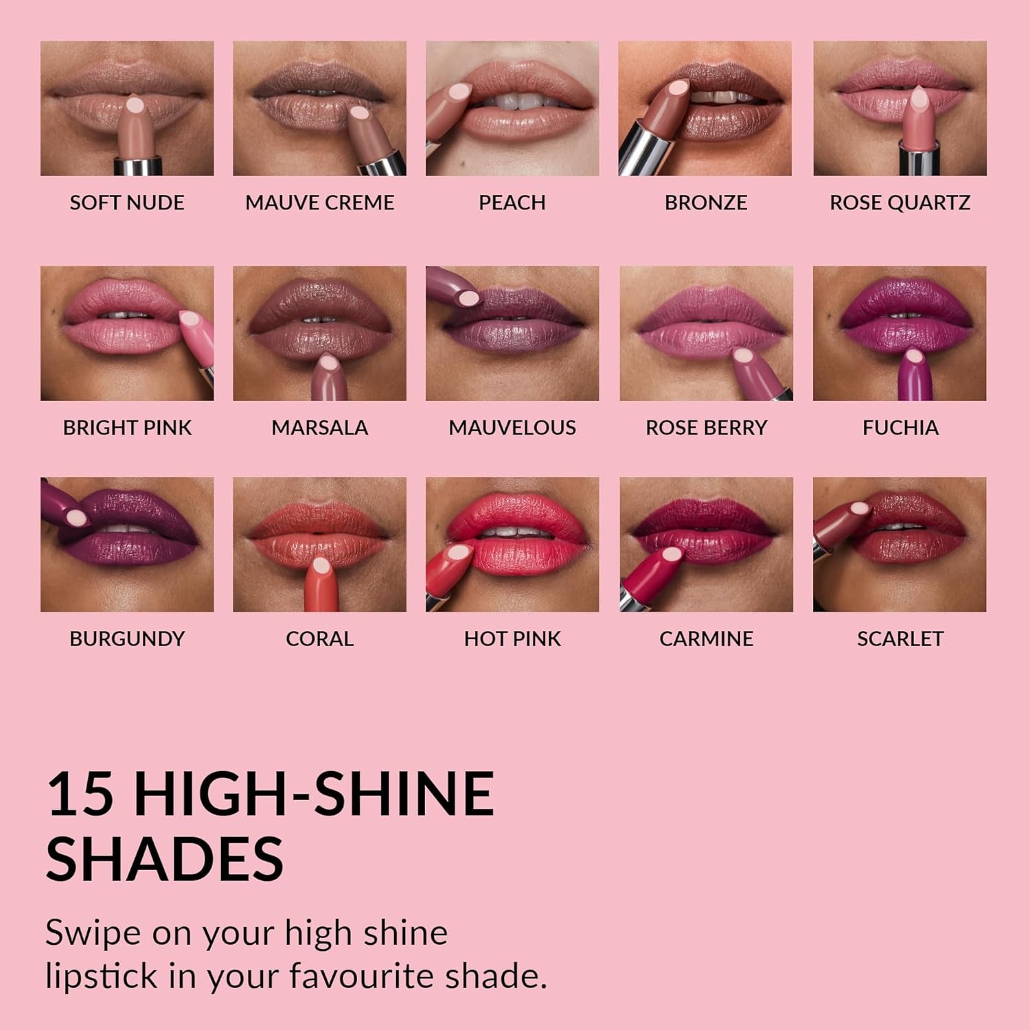 Hydramatic Shine Lipstick 3.6G Hydrating Intense Colour SPF 20 Plumper and Smoother Looking Lips Cruelty Free Hydra Shine Rose Quartz