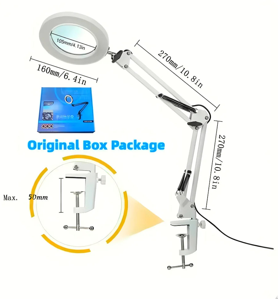 72LED 10X NEW Illuminated Magnifier USB 3 Colors LED Magnifying Glass for Soldering Iron Repair/Table Lamp/Skincare Beauty
