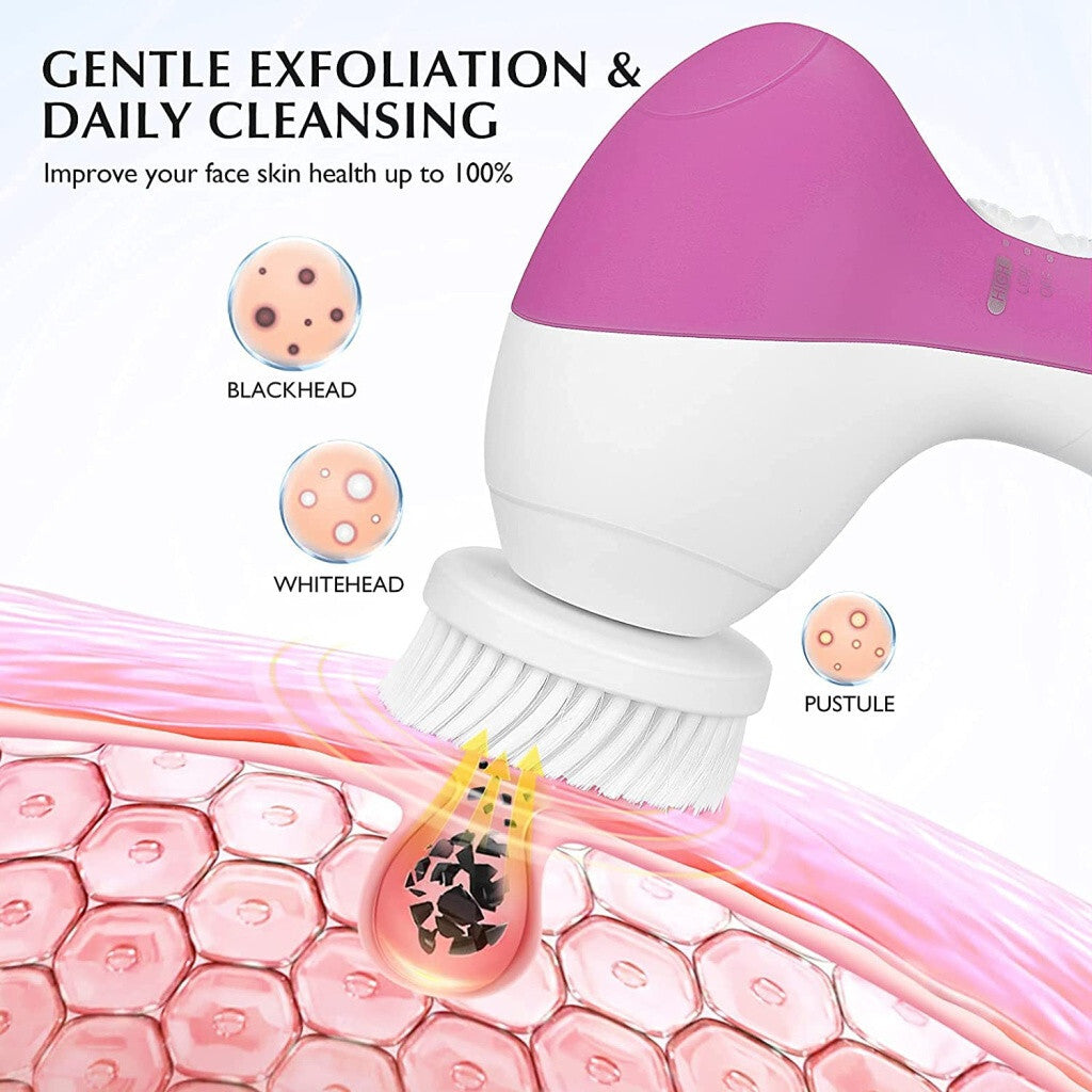 Electric Facial Cleansing Brush | Portable, Waterproof, Multifunctiona