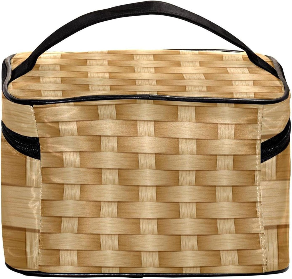 Weaving Pattern Cosmetic Travel Bag for Women Makeup Bag for Trip