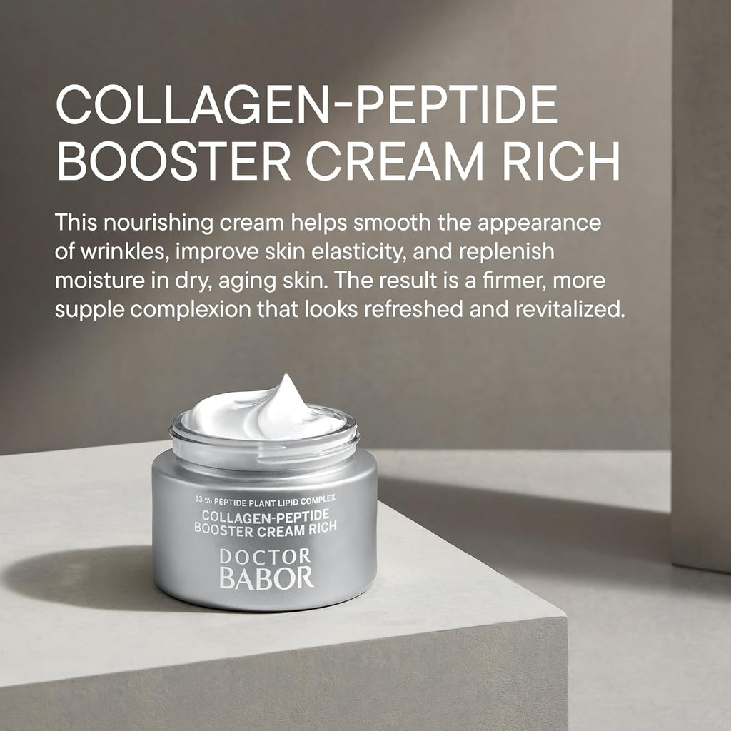 DOCTOR  Collagen-Peptide Booster Cream Rich | Rich Anti-Ageing Care for Demanding Skin | the Intensive Moisturising Cream Has a Revitalising and Firming Effect | Vegan | 50Ml