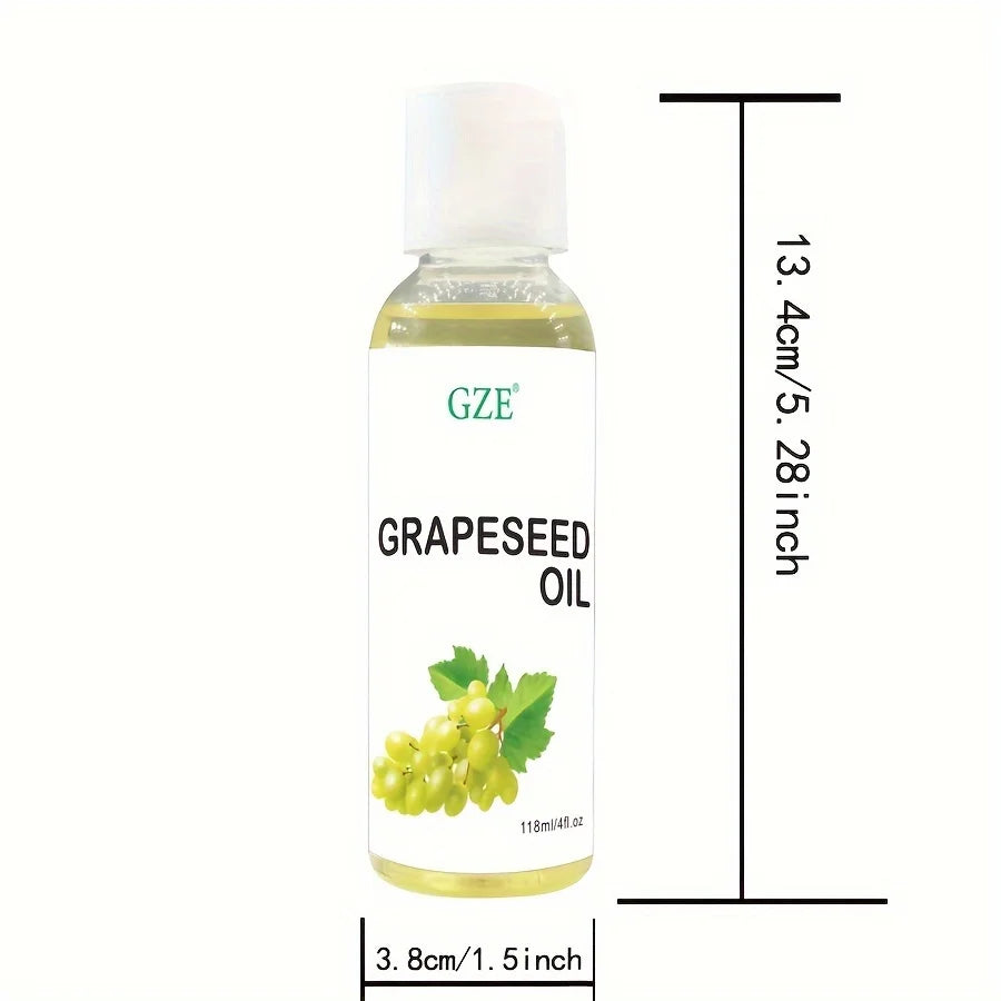 Grapeseed Oil, Skin Care for Sensitive Skin, Light Silky Moisturizer for All Skin Type, Hair Strengthens Vegan Thickening