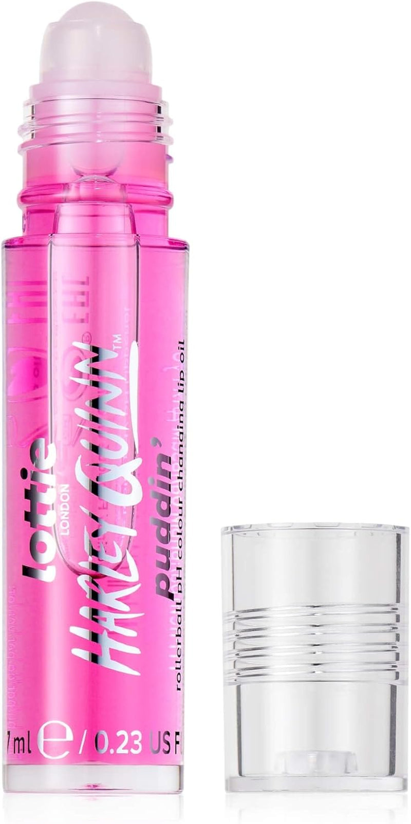 X Harley Quinn Puddin’ Ph Color Changing Lip Oil in Pink, Nourishing Lip Oil to Adapt to the Natural Ph in Your Lips for a Unique Flush of Color