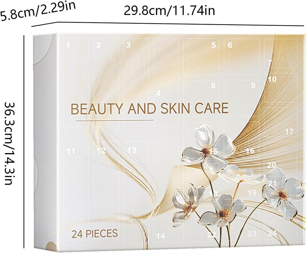 Beauty Advent Calendar, 24 Days Makeup Advent Calendar Chrismas Countdown Calendar Beauty Care Box Set 2024 Chrismas Advent Calendar for Women Girls Skincare