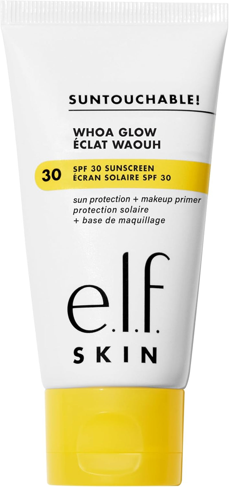 SKIN Suntouchable Whoa Glow SPF 30, Sunscreen & Makeup Primer for a Glowy Finish, Made with Hyaluronic Acid, Vegan & Cruelty-Free, Packaging May Vary, Sunbeam