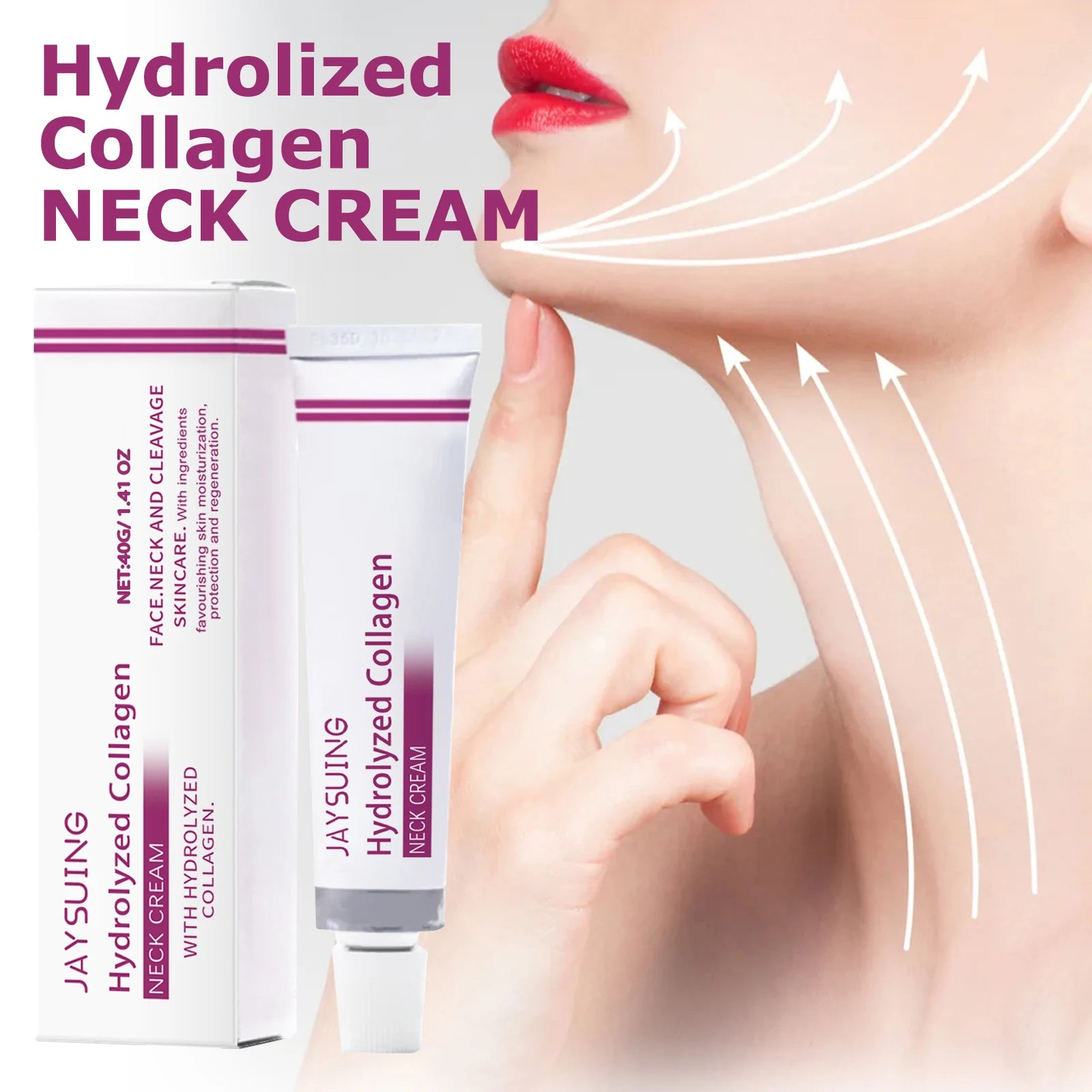 Hydrolyzed Collagen Neck Cream Eliminate Neck Fine Lines Firming Lifting Neck Remove Double Chin Rejuvenation Cream Skincare