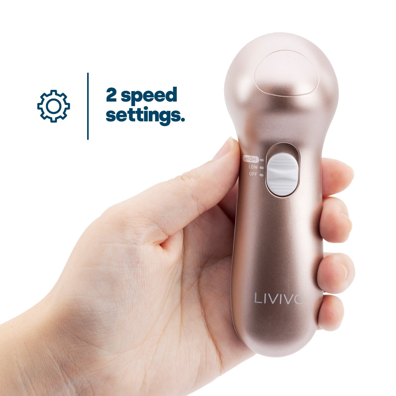 LIVIVO 7 in 1 Electric Facial Cleanser with Rotating Brush and Pumice Heads