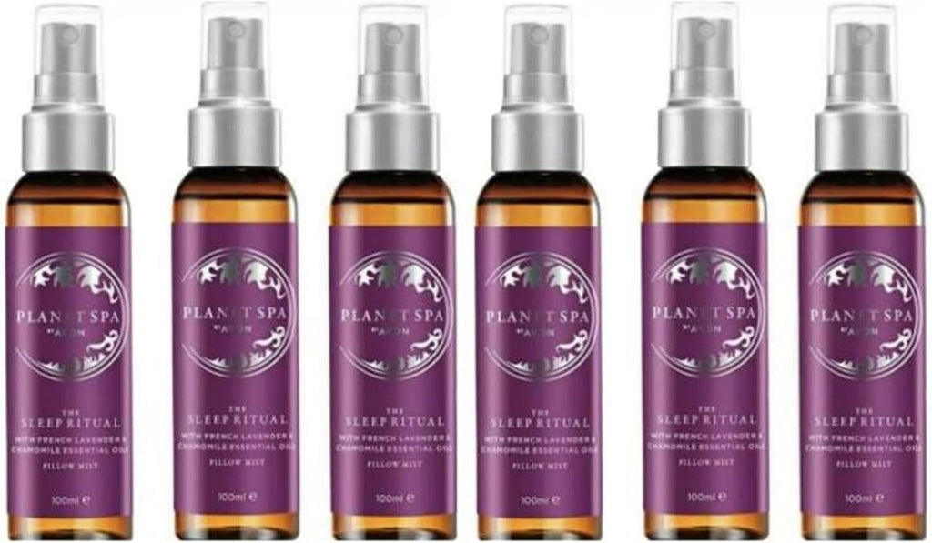 Pack of 6  Planet Spa Aromatherapy Beauty Sleep Pillow Mist with French Lavender and Chamomile Essential Oil Formerly Sleeptherapy Pillow Mist 6 X 100Ml