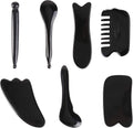 1Set Beeswax Set Practical Scraping Tools for Facial Circulation Anti-Aging Muscle Relief Smooth Design for Skincare and Wellness Black