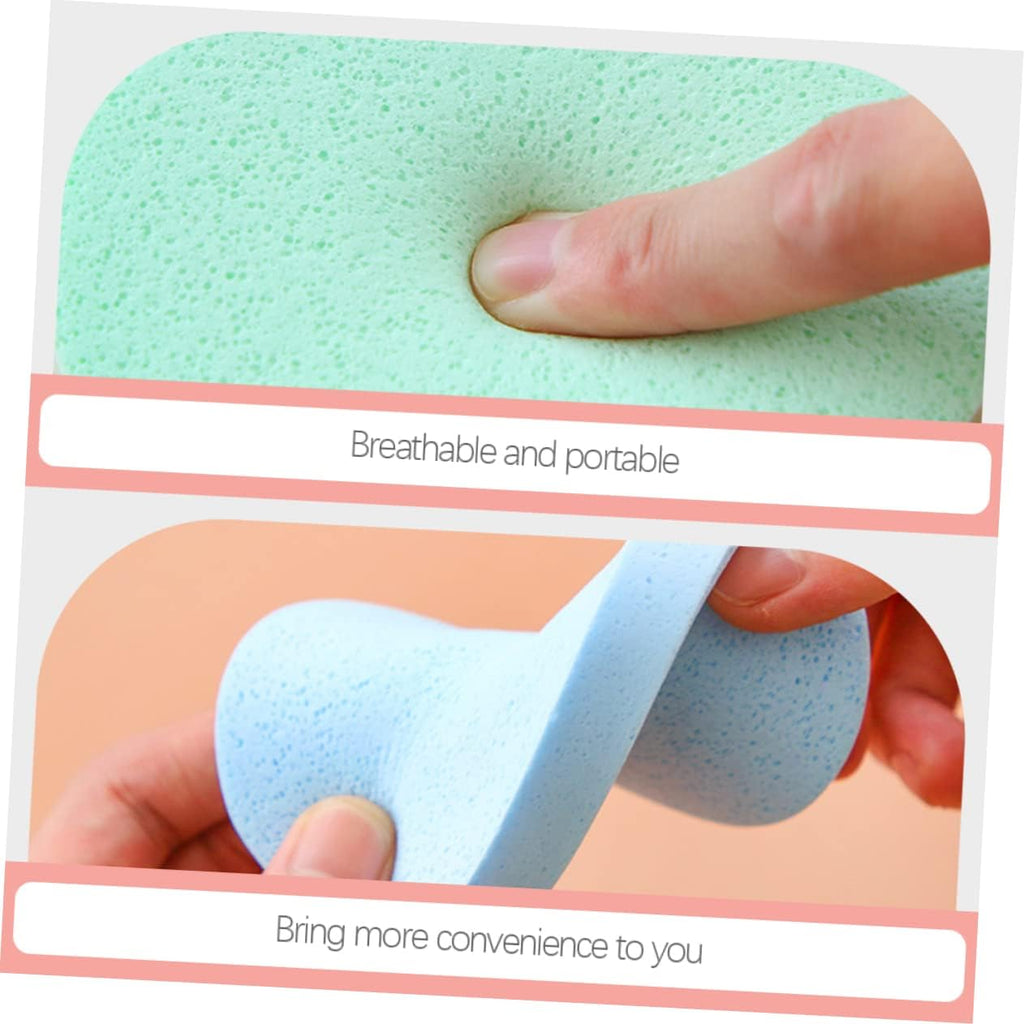 12Pcs Sponge Puff Cleaning Sponge Puff Makeup Powder Breathable Portable Simple and Compact Design Mixed Colour for Face Cleansing Assorted Style