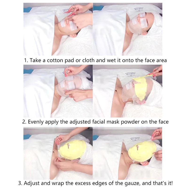 100Pcs Disposable Spa Face Gauze Mask Paper Sheet Beauty Salon Special Gauze Block Pre-Cut Facial Sheet Skin Fiber Paper