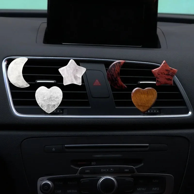 3Pcs/Set Crystal Moon Star Love Car Air Outlet Decoration Clip Auto Interior Air Conditioning Mouth Decor Clips Car Accessories