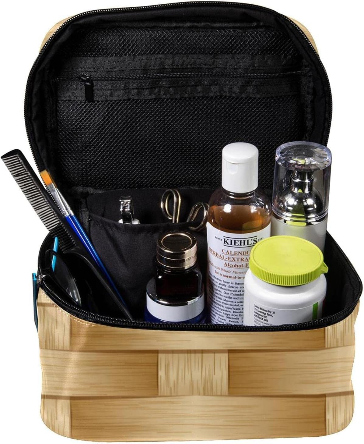 Weaving Pattern Cosmetic Travel Bag for Women Makeup Bag for Trip