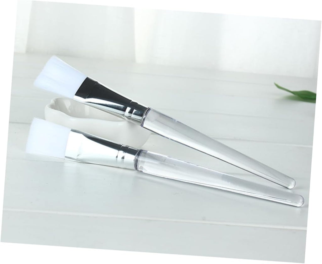 2Pcs Facial Mask Brush Set Soft Artificial Fiber Applicator for Applying Facial and Eye Masks, Suitable for Professional and Home Use