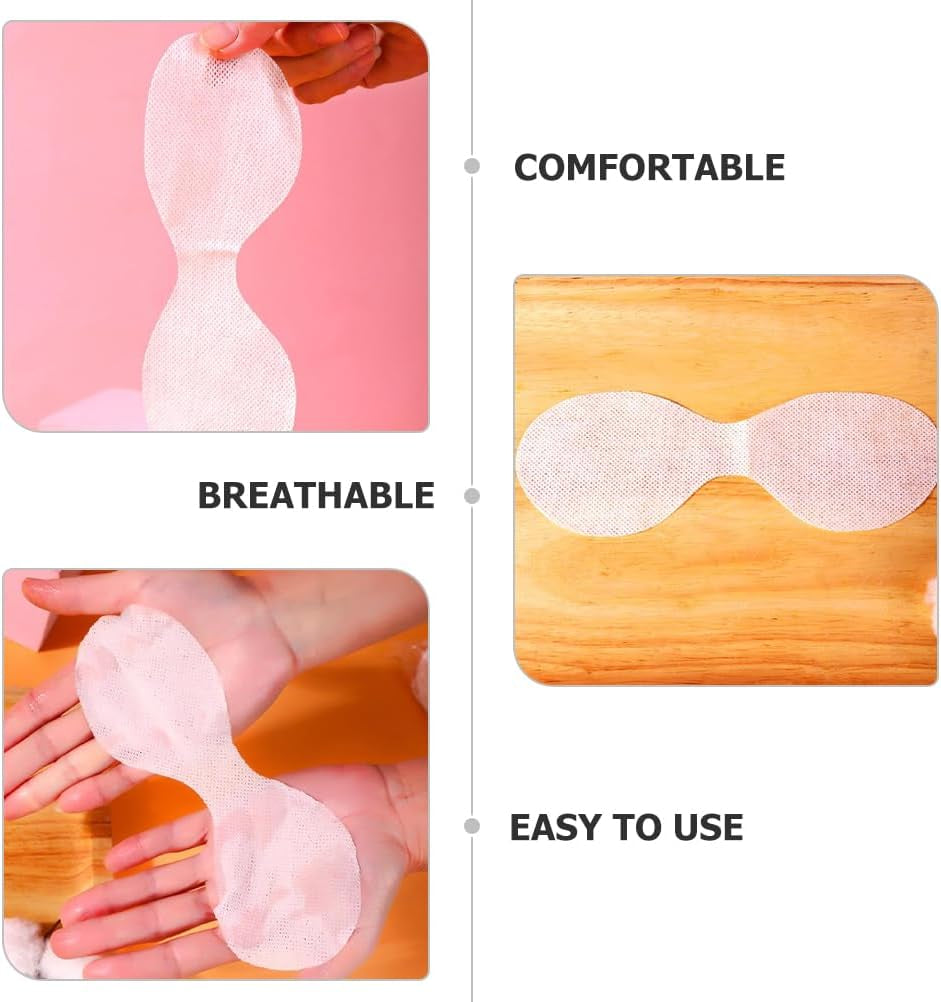 100 Sheets Disposable Eye Pads Non Woven Cotton Disposable Eye Mask Eye Mask Paper Beauty Sheets for Skincare Spa Salon Use