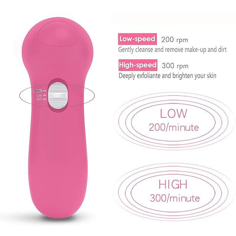 Electric Facial Cleansing Brush | Portable, Waterproof, Multifunctiona