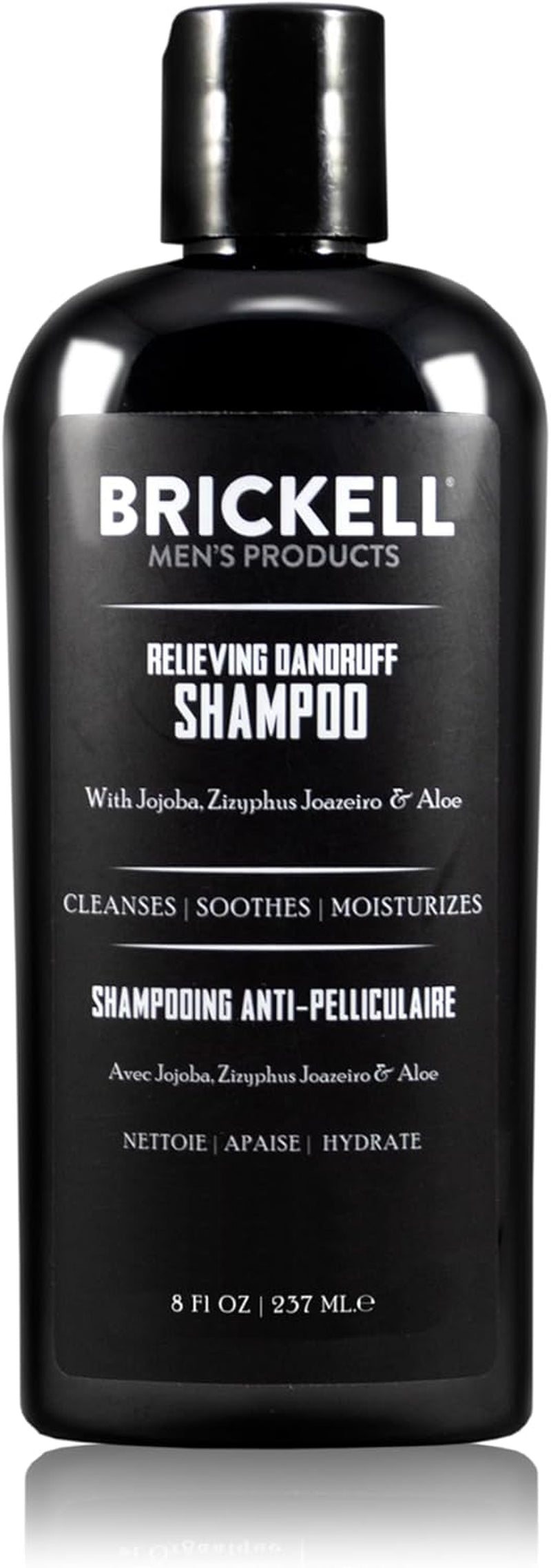Brickell Men'S Relieving Dandruff Shampoo for Men, Natural & Organic, Soothes and Eliminates Dandruff with Ziziphus Joazeiro, Aloe and Jojoba Oil (237 Ml)
