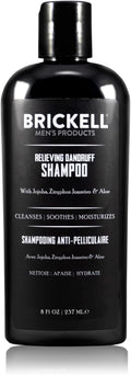Brickell Men'S Relieving Dandruff Shampoo for Men, Natural & Organic, Soothes and Eliminates Dandruff with Ziziphus Joazeiro, Aloe and Jojoba Oil (237 Ml)