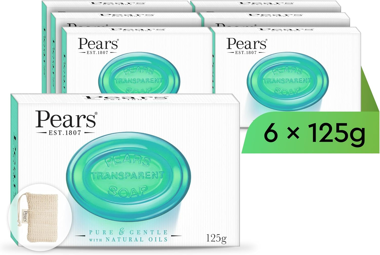 Lemon Soap Bars 125G 6 Pack + 1X Soap Bag