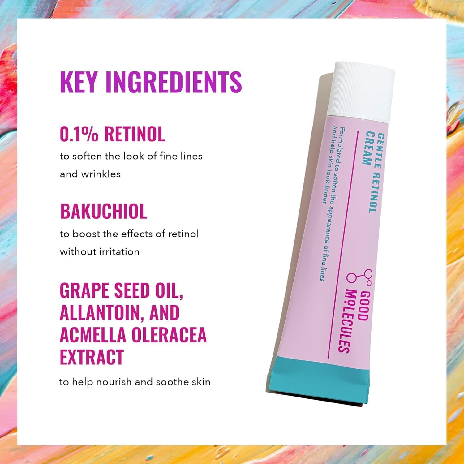 Gentle Retinol Cream 30Ml/1Oz - Night Cream with Retinol and Bakuchiol - Anti-Aging Skincare for Face Minimize Fine Lines, Wrinkles, Breakouts, Enlarged Pores, Hyperpigmentation