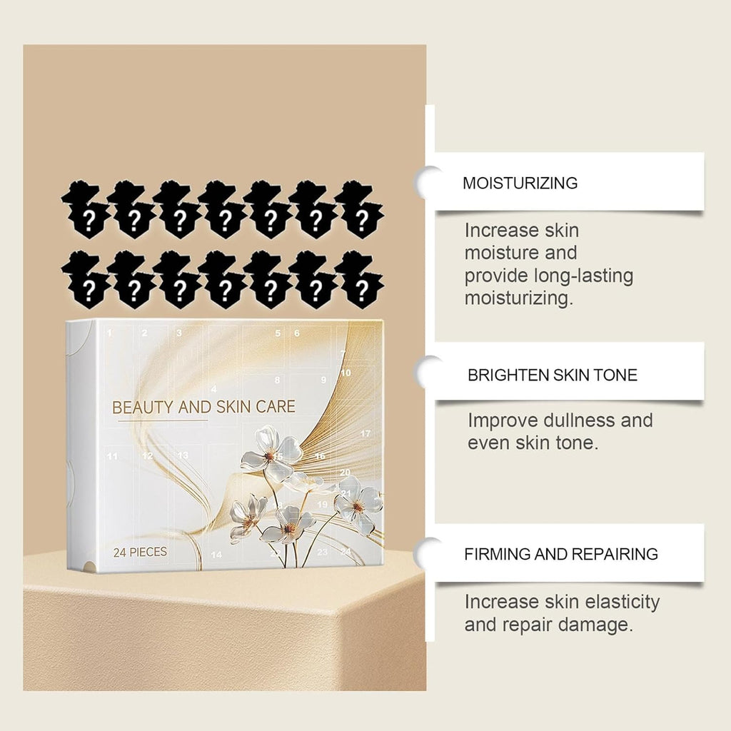 Beauty Advent Calendar, 24 Days Makeup Advent Calendar Chrismas Countdown Calendar Beauty Care Box Set 2024 Chrismas Advent Calendar for Women Girls Skincare