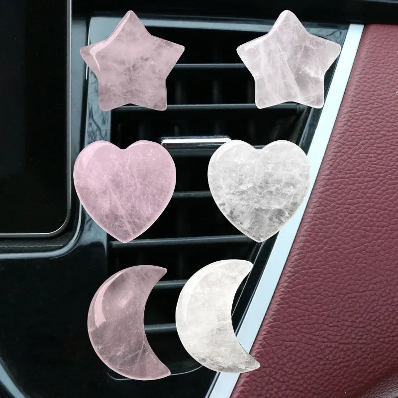 3Pcs/Set Crystal Moon Star Love Car Air Outlet Decoration Clip Auto Interior Air Conditioning Mouth Decor Clips Car Accessories