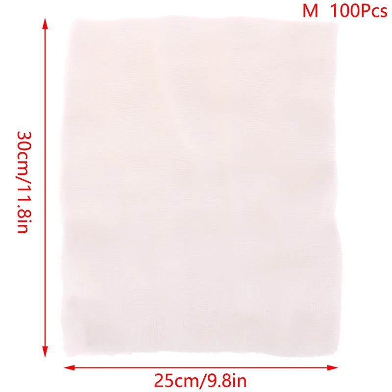 100Pcs Disposable Spa Face Gauze Mask Paper Sheet Beauty Salon Special Gauze Block Pre-Cut Facial Sheet Skin Fiber Paper