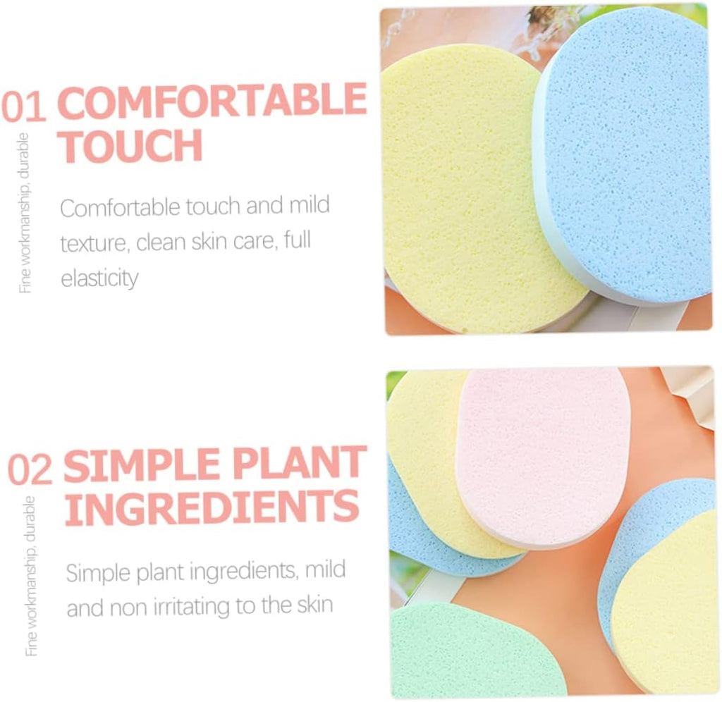 12Pcs Sponge Puff Cleaning Sponge Puff Makeup Powder Breathable Portable Simple and Compact Design Mixed Colour for Face Cleansing Assorted Style