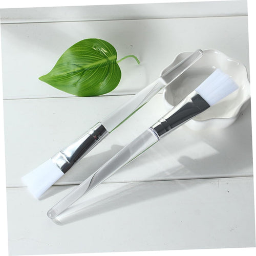 2Pcs Facial Mask Brush Set Soft Artificial Fiber Applicator for Applying Facial and Eye Masks, Suitable for Professional and Home Use