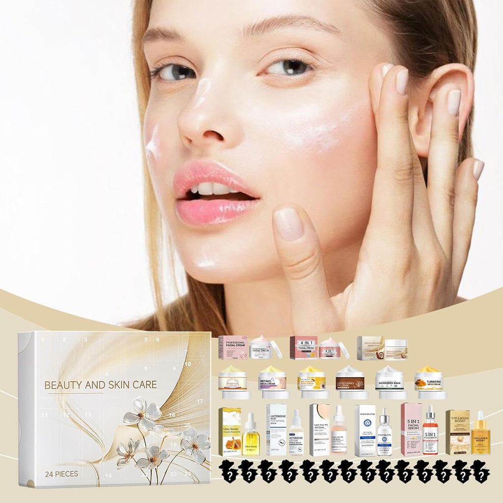 Beauty Advent Calendar, 24 Days Makeup Advent Calendar Chrismas Countdown Calendar Beauty Care Box Set 2024 Chrismas Advent Calendar for Women Girls Skincare